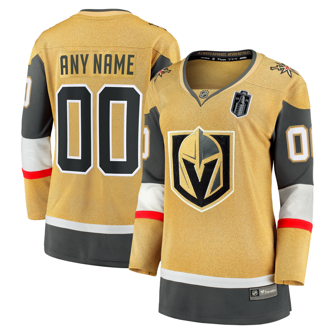 Vegas Golden Knights Fanatics Women's 2026 Stanley Cup Final Breakaway Custom Jersey - Gold