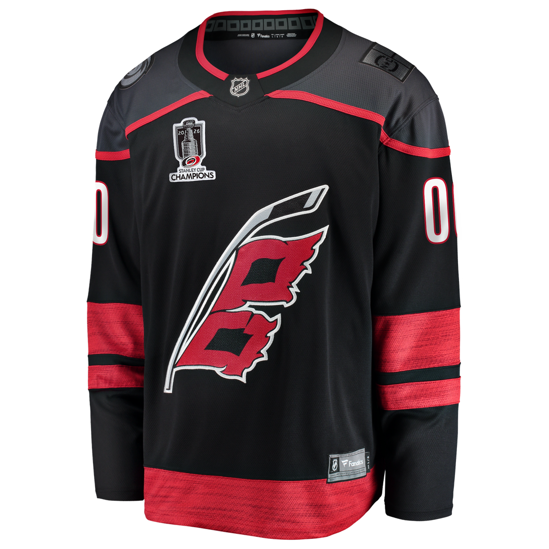 Carolina Hurricanes Fanatics 2026 Stanley Cup Champions Home Breakaway Custom Jersey - Black