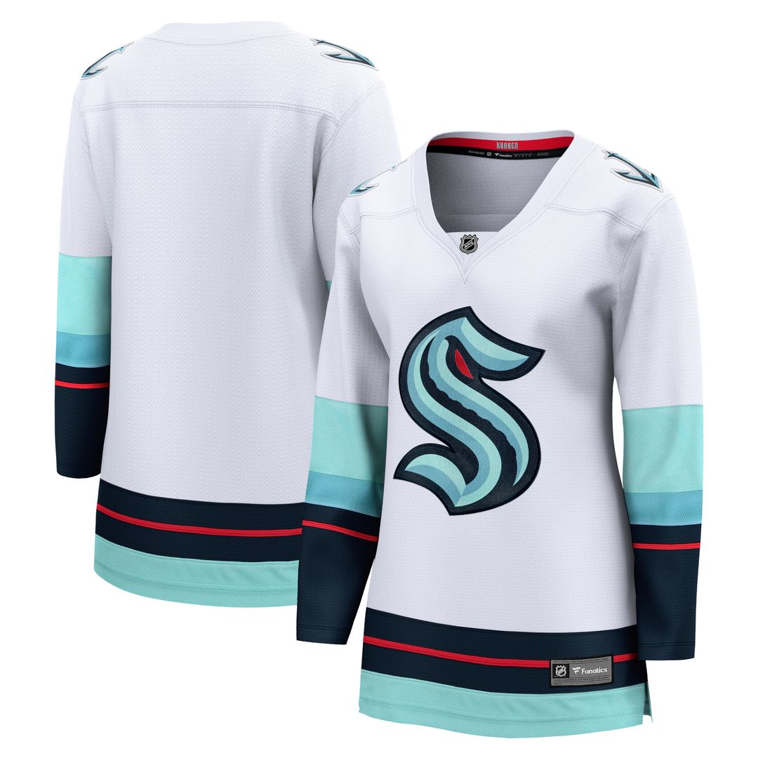 Seattle Kraken Fanatics Women's Away Breakaway Jersey - White