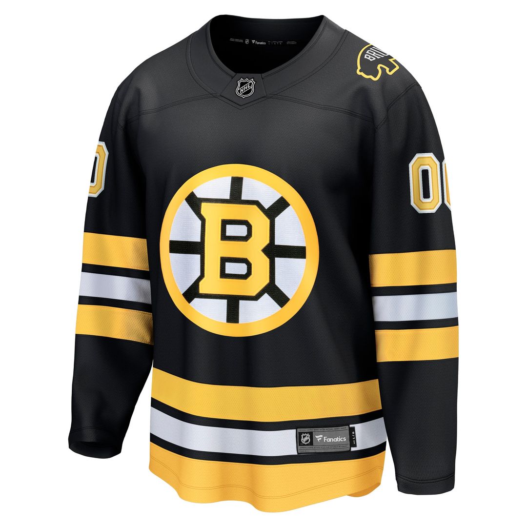 Boston Bruins Fanatics Home Breakaway Custom Jersey - Black