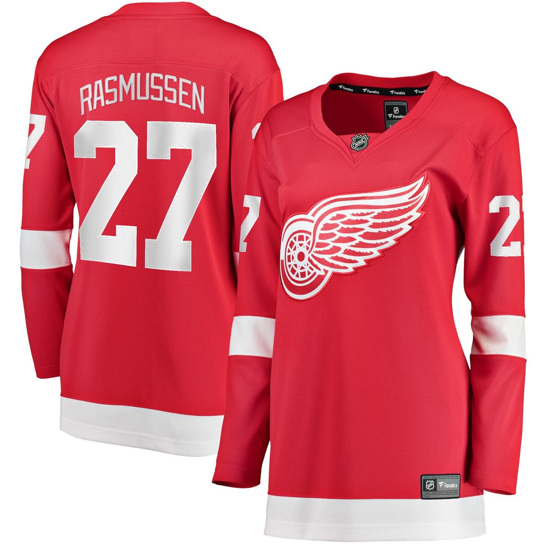 Michael Rasmussen Detroit Red Wings Fanatics Women's Home Breakaway Player Jersey - Red