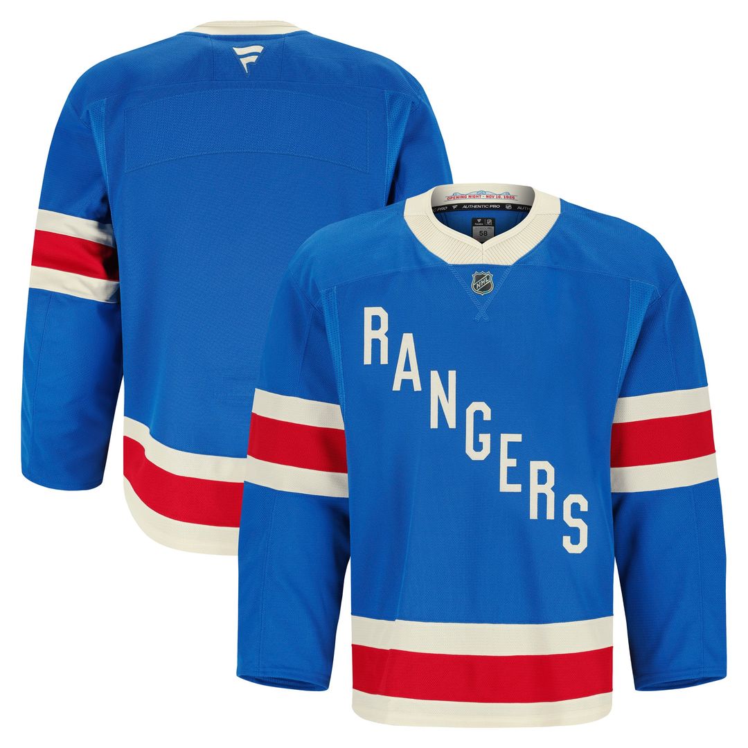 New York Rangers Fanatics Centennial Authentic Pro Jersey - Blue