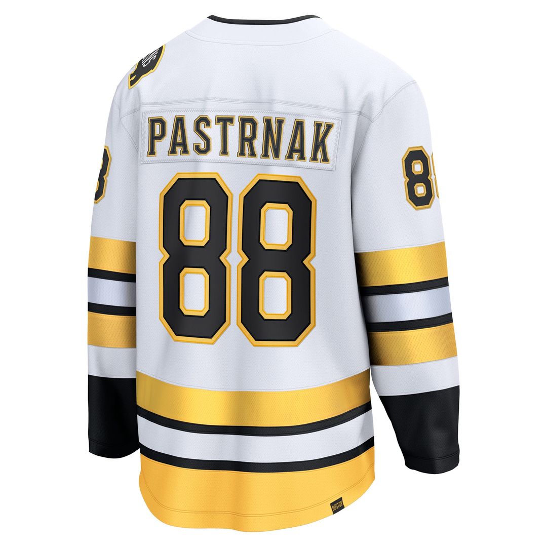 David Pastrnak Boston Bruins Fanatics Away Breakaway Player Jersey - White