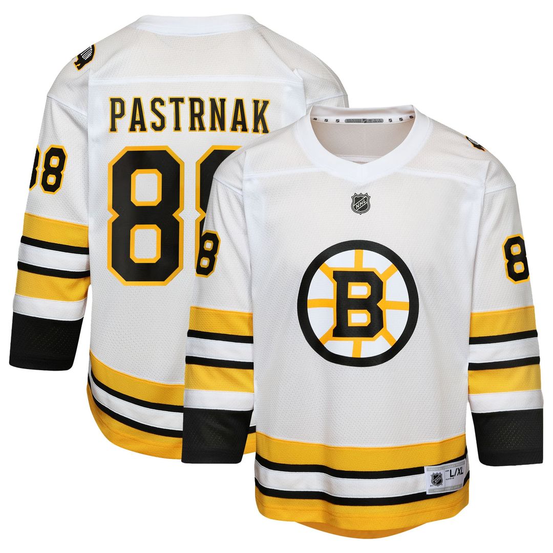 David Pastrnak Boston Bruins Youth Home Player Replica Jersey - White