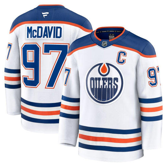 Connor McDavid Edmonton Oilers Fanatics Away Premium Jersey - White