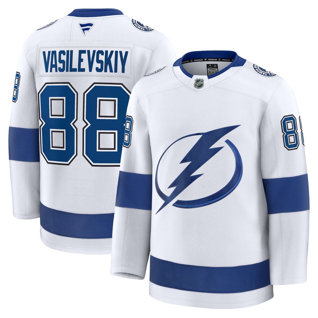 Andrei Vasilevskiy Tampa Bay Lightning Fanatics Away Premium Jersey - White