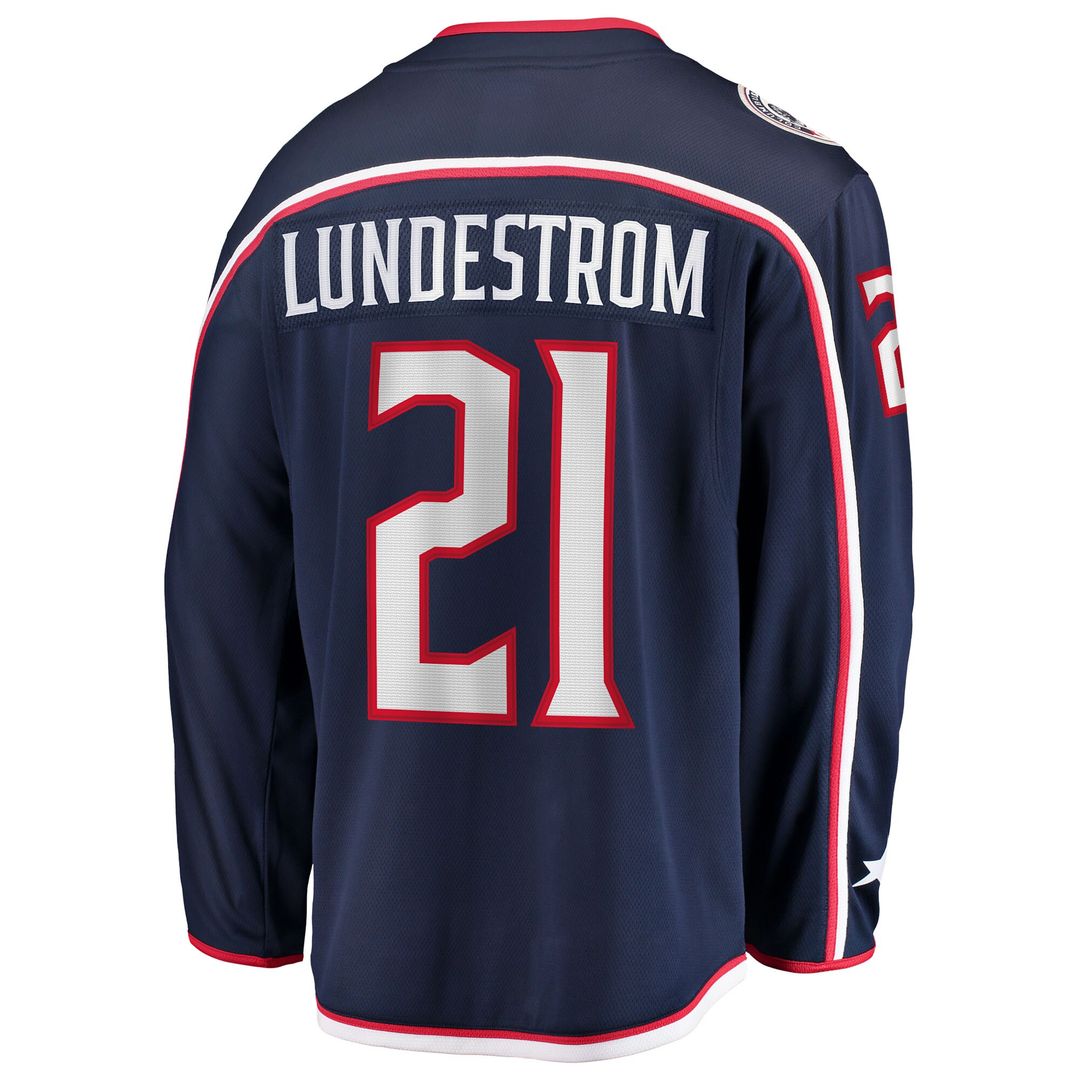 Isac Lundestrom Columbus Blue Jackets Fanatics Home Breakaway Jersey - Navy