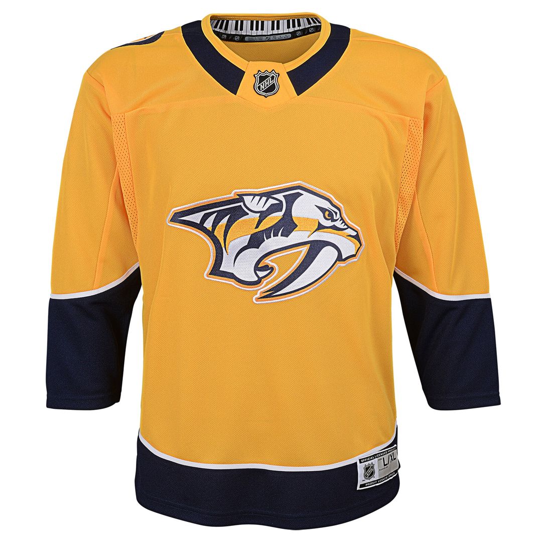 Nashville Predators Youth Home Premier Blank Jersey - Yellow