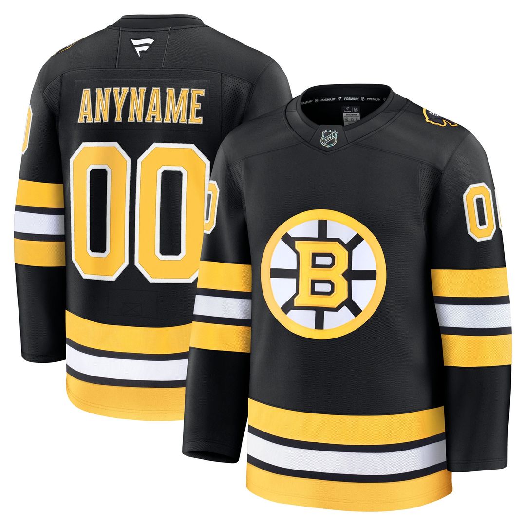 Boston Bruins Fanatics Away Premium Custom Jersey - White