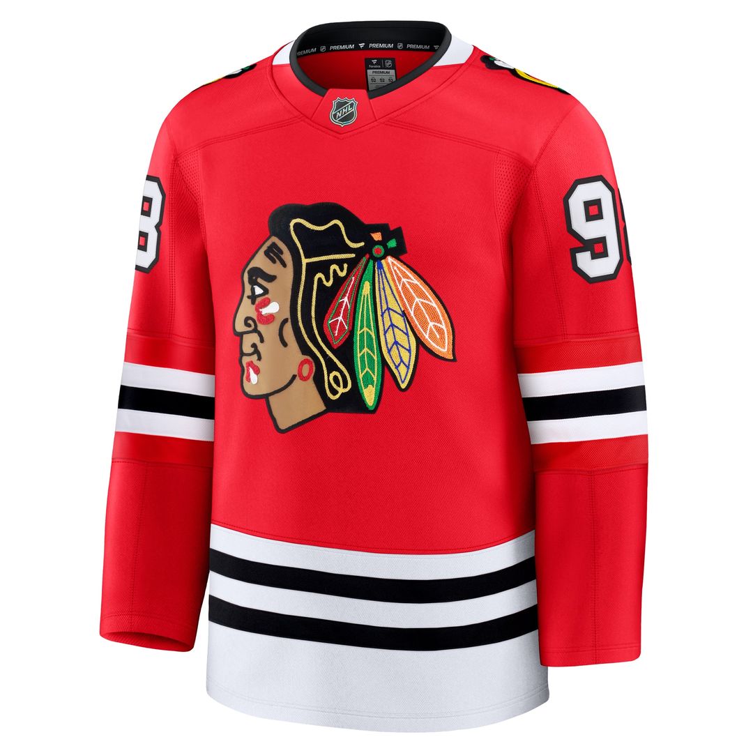 Connor Bedard Chicago Blackhawks Fanatics Home Premium Jersey - Red