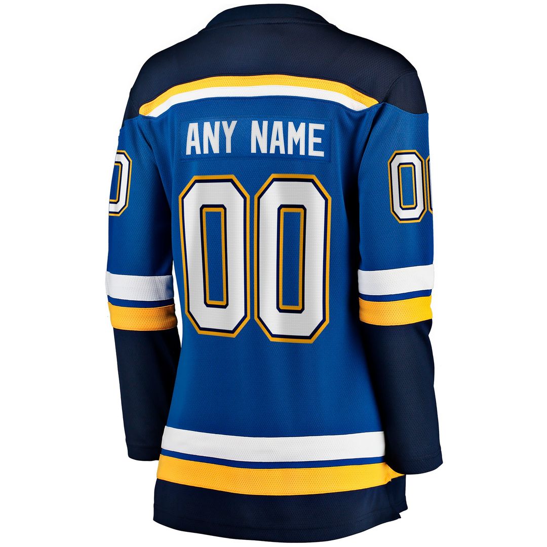 St. Louis Blues Fanatics Women's Home Breakaway Custom Jersey - Blue