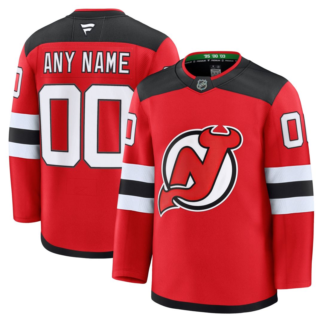 New Jersey Devils Fanatics Away Premium Custom Jersey - White