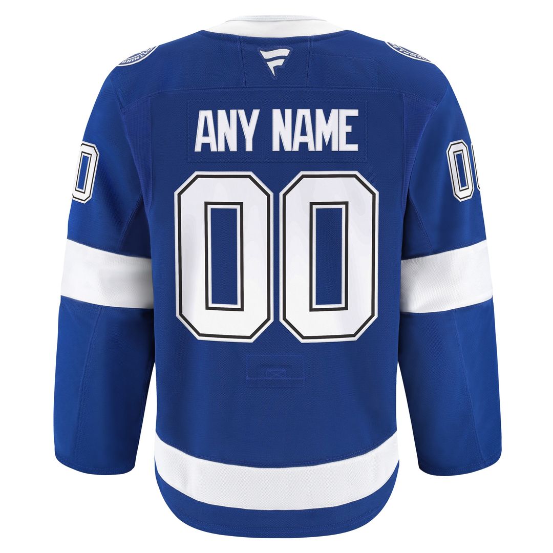 Tampa Bay Lightning Fanatics Home Authentic Pro Custom Jersey - Blue
