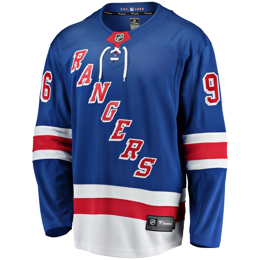 Jack Roslovic New York Rangers Fanatics Home Premier?Breakaway Player Jersey - Blue