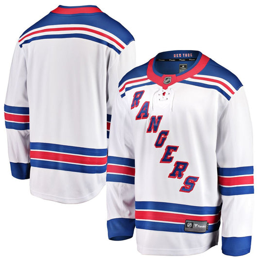New York Rangers Fanatics Youth Away Breakaway Jersey - White