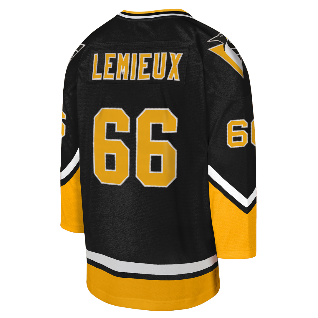 Mario Lemieux Pittsburgh Penguins Mitchell & Ness Youth 1992/93 Captain Patch Power Play Player Jersey - Black
