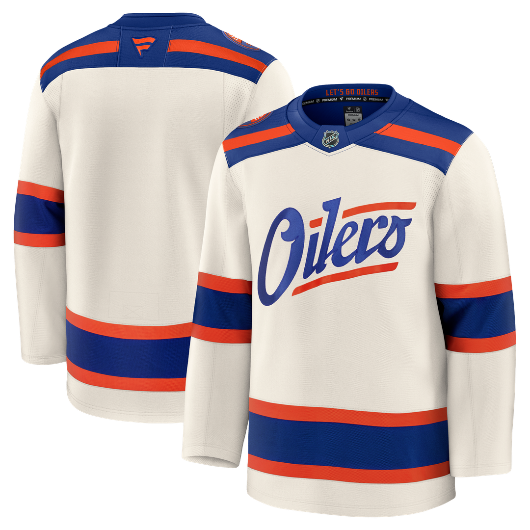 Edmonton Oilers Fanatics Alternate Premium Jersey - Light Beige
