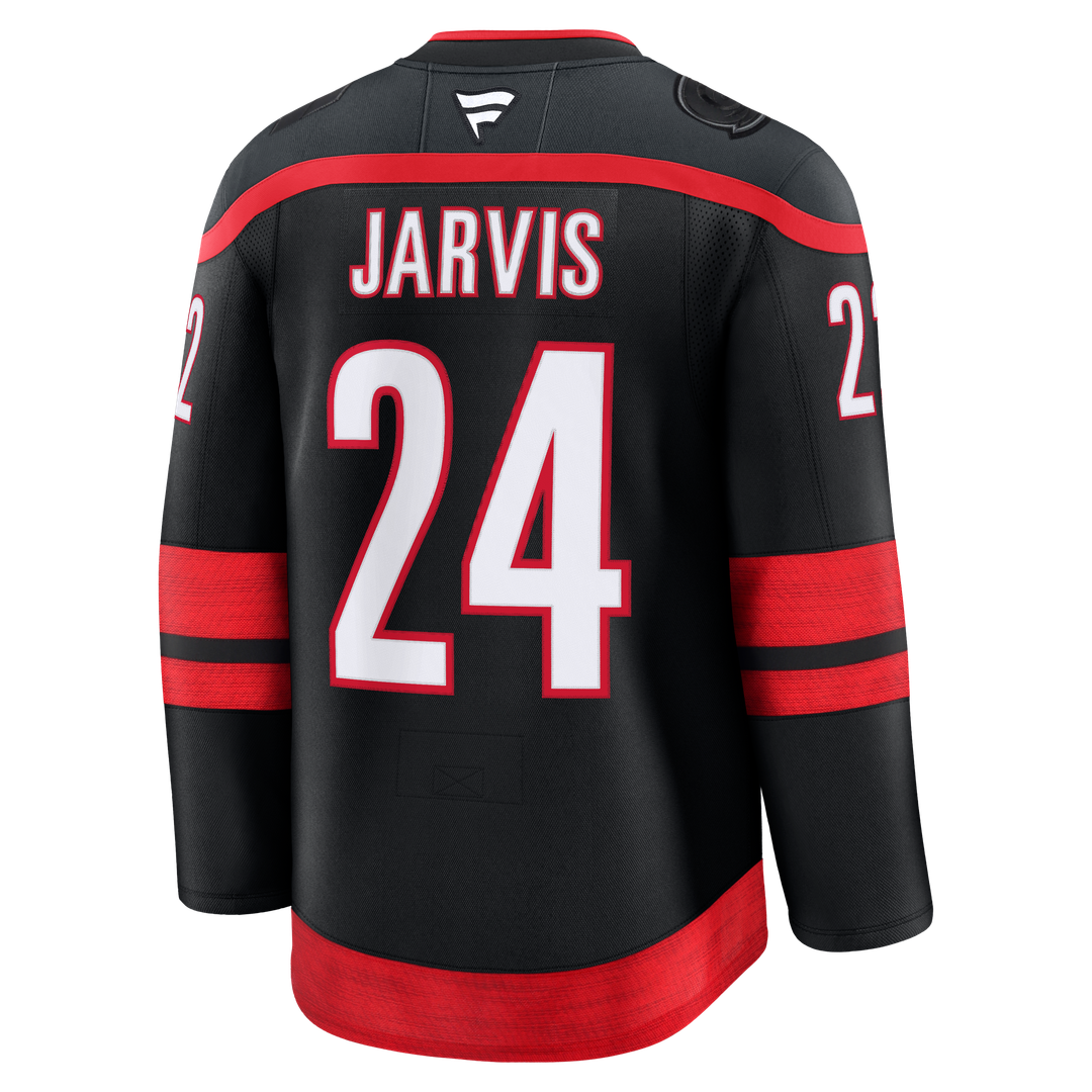 Seth Jarvis Carolina Hurricanes Fanatics 2026 Stanley Cup Champions Home Premium Patch Jersey - Black