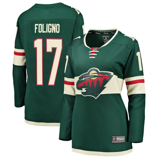 Marcus Foligno Minnesota Wild Fanatics Women's Breakaway Player Jersey - Green
