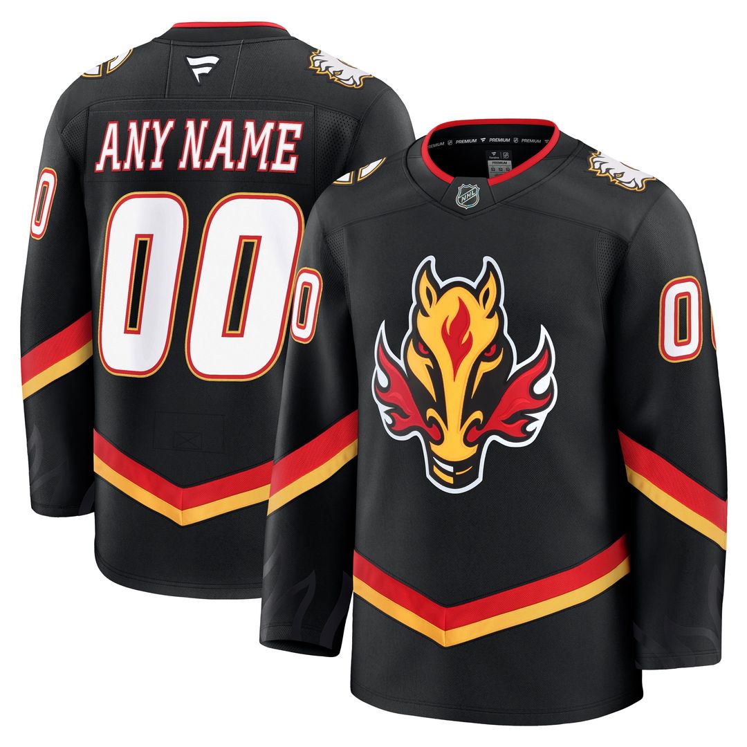 Calgary Flames Fanatics Away Premium Custom Jersey - White