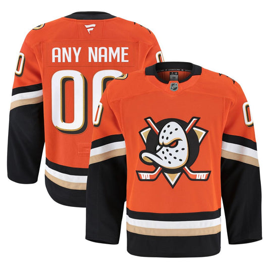 Anaheim Ducks Fanatics Home Authentic Pro Custom Jersey - Orange