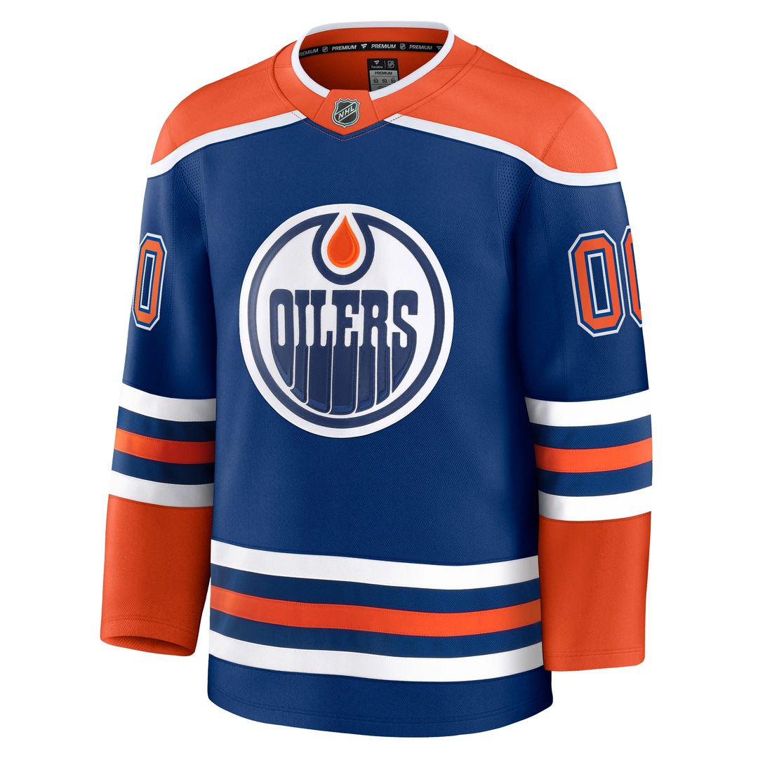 Edmonton Oilers Fanatics Home Premium Custom Jersey - Royal