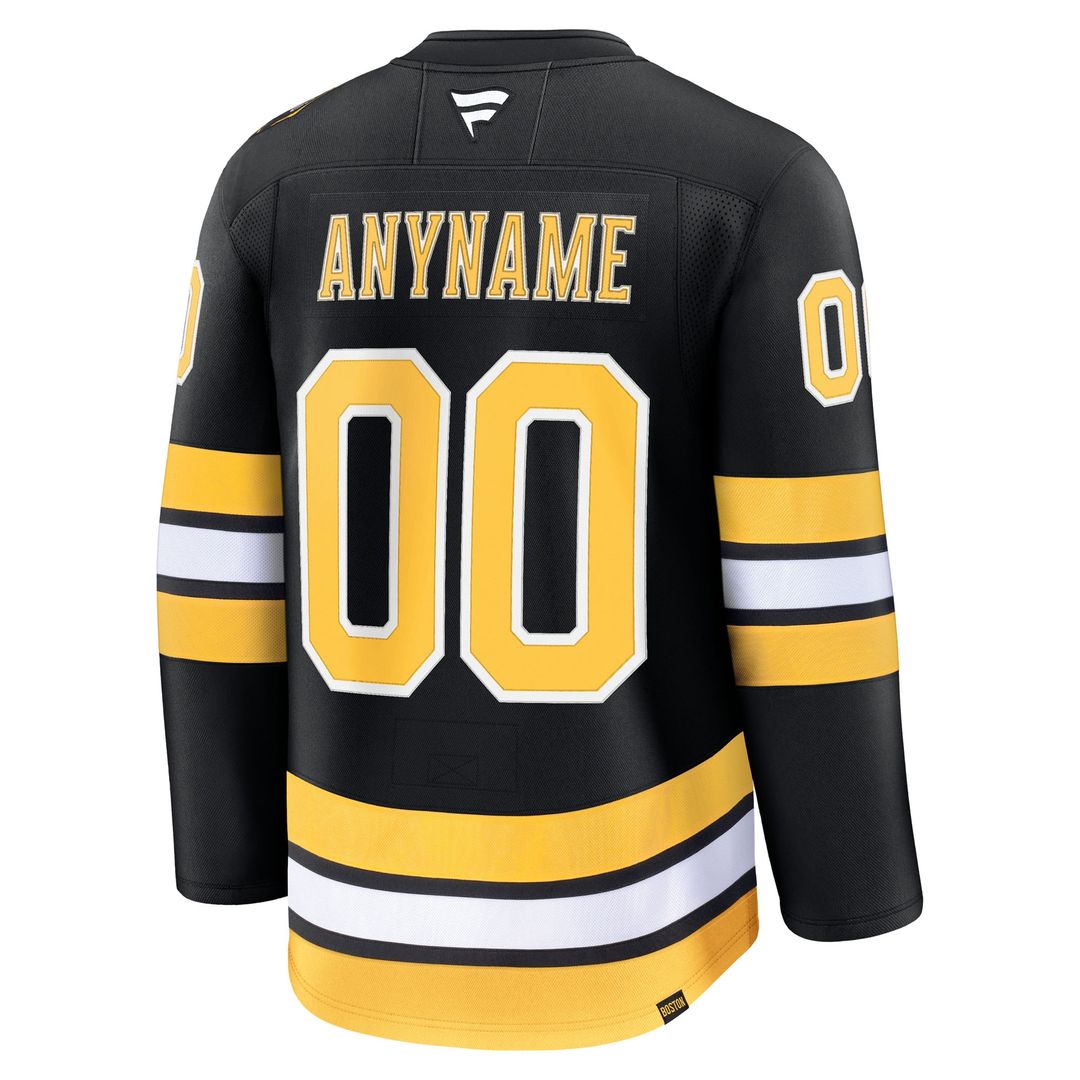 Boston Bruins Fanatics Home Premium Custom Jersey - Black