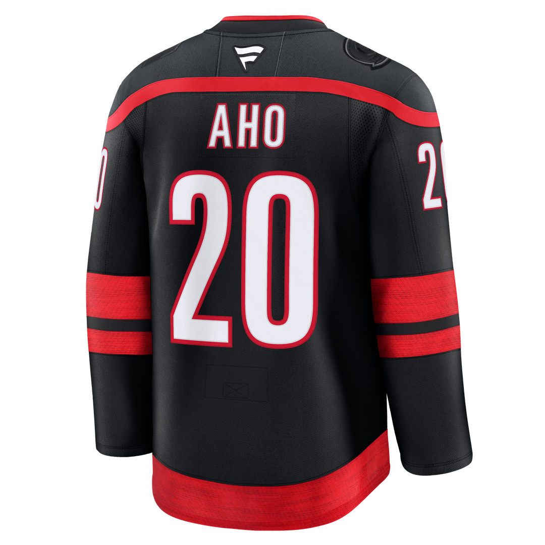 Sebastian Aho Carolina Hurricanes Fanatics 2026 Stanley Cup Champions Home Premium Patch Jersey - Black