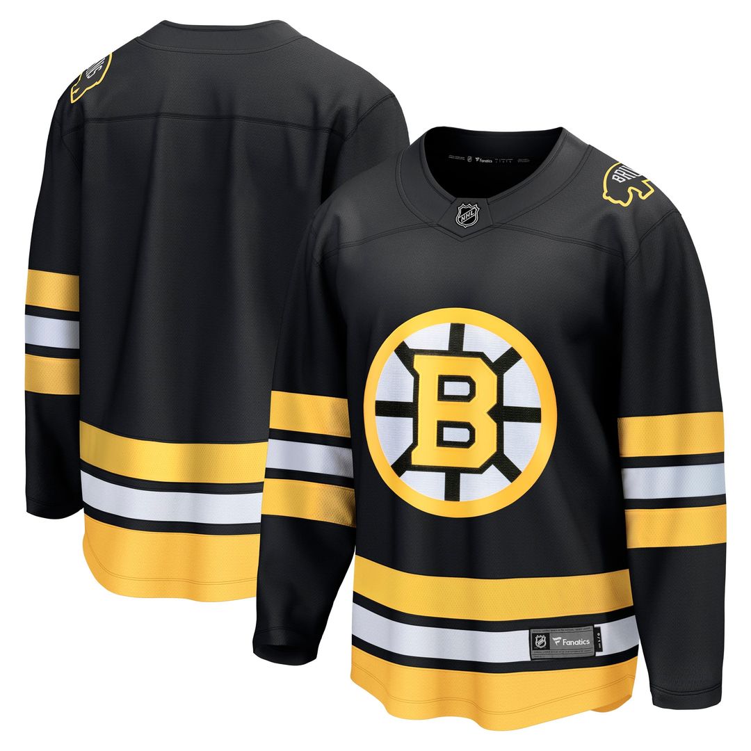 Boston Bruins Fanatics Anniversary Home Breakaway Jersey - Black