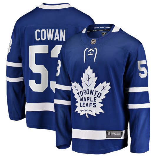 Easton Cowan Toronto Maple Leafs Fanatics Home Breakaway Jersey - Blue