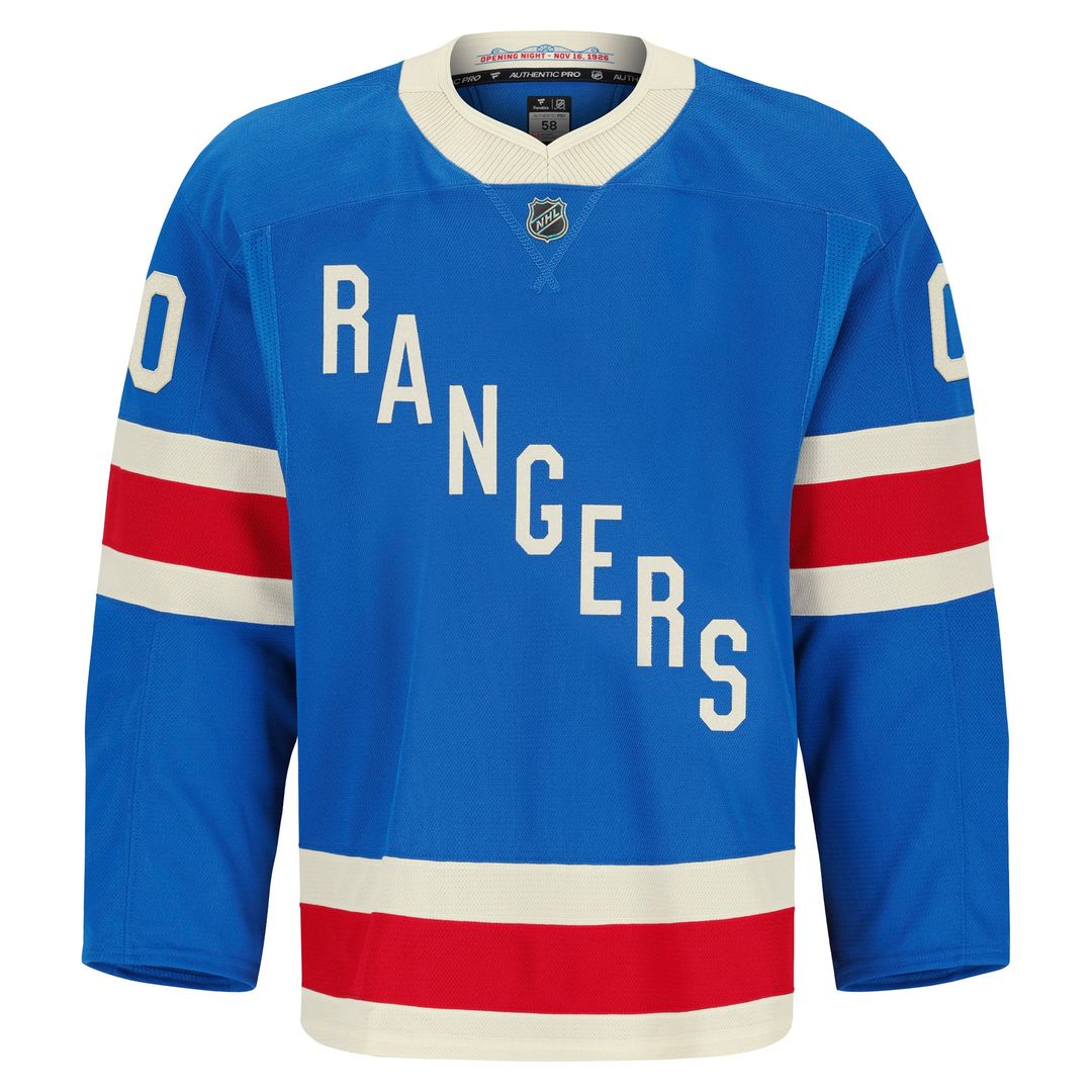 New York Rangers Fanatics Centennial Authentic Pro Custom Jersey - Blue