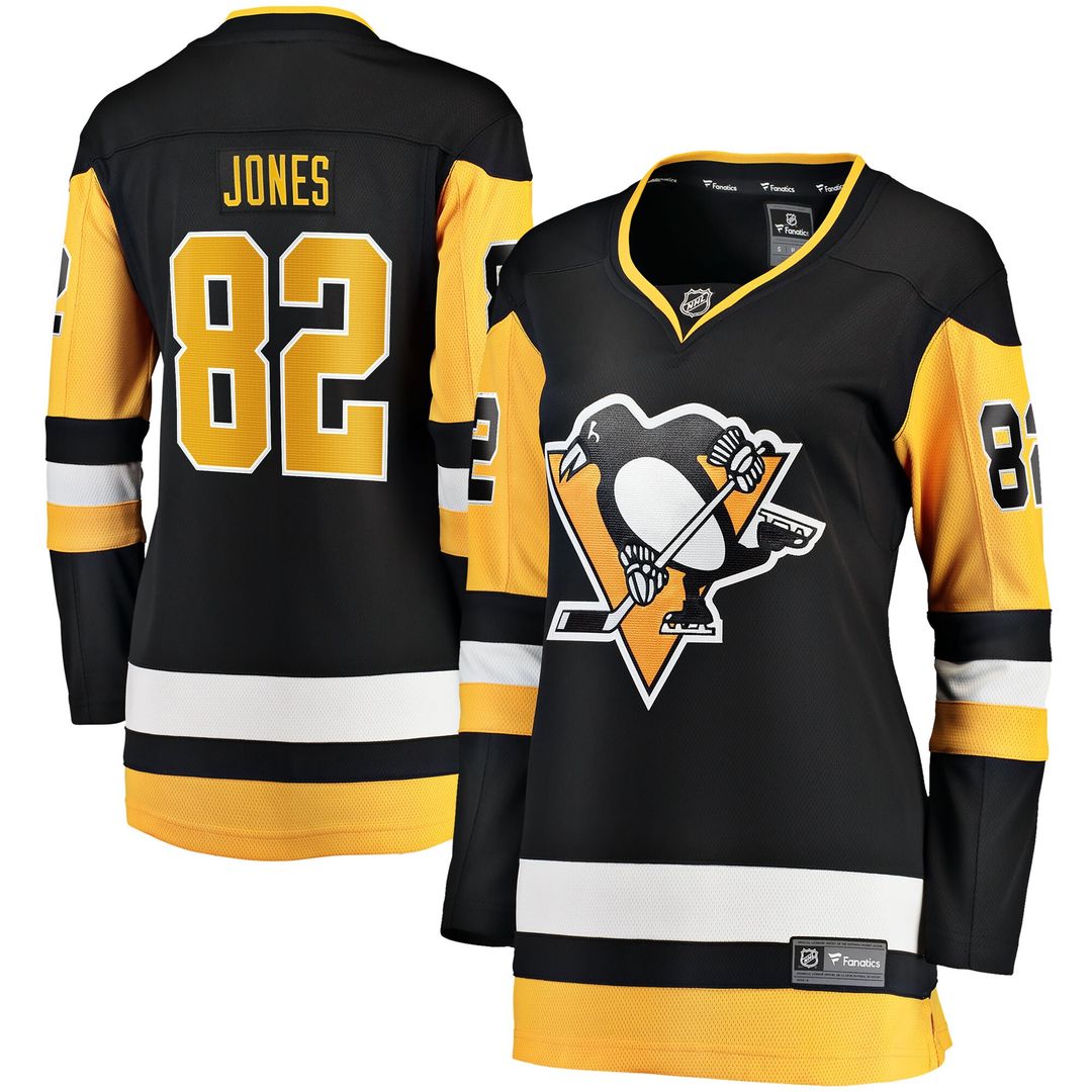 Caleb Jones Pittsburgh Penguins Fanatics Women's Home Breakaway Jersey - Black