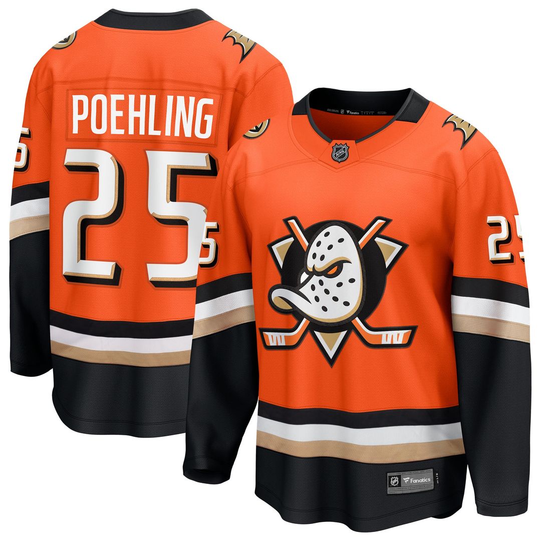 Ryan Poehling Anaheim Ducks Fanatics Home Breakaway Jersey - Orange