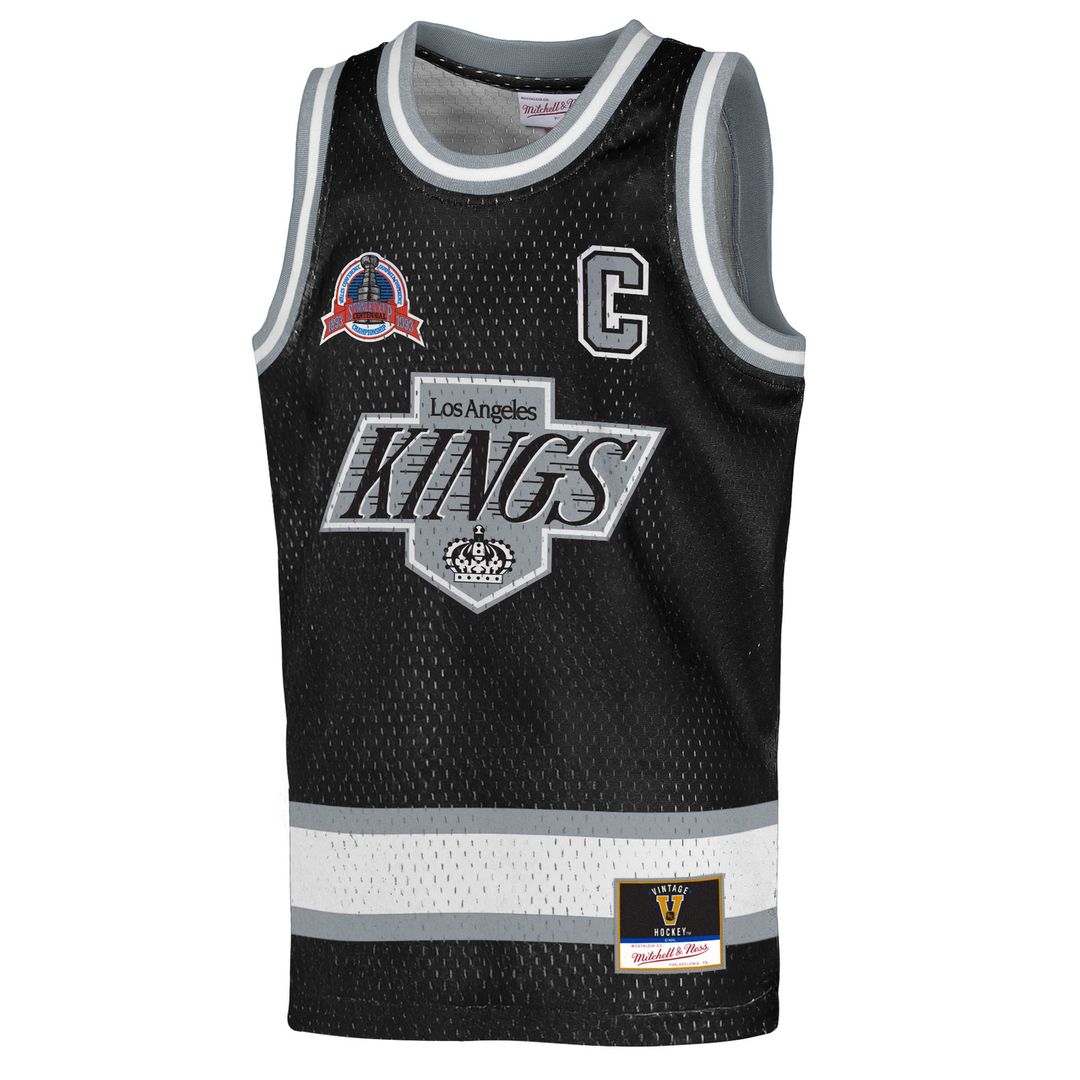 Wayne Gretzky Los Angeles Kings Mitchell & Ness Youth Maxxed Out Fashion Basketball Jersey - Black
