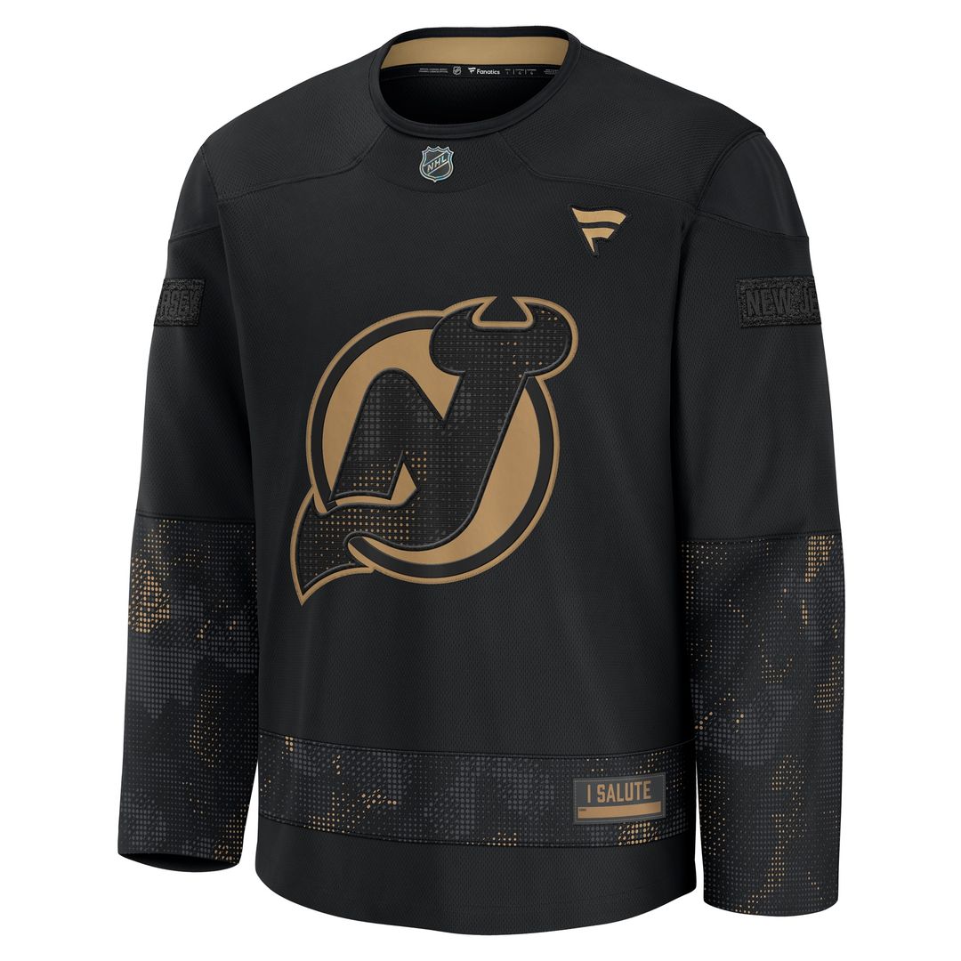 New Jersey Devils Fanatics 2024 Military Appreciation Practice Jersey - Black