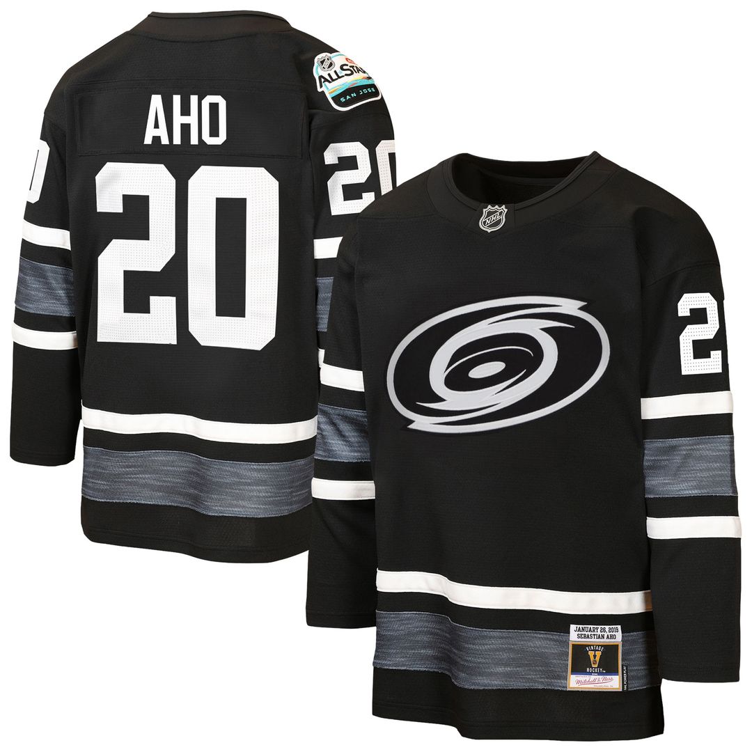 Sebastian Aho Carolina Hurricanes Mitchell & Ness Youth 2019 All-Star Game Power Play Jersey - Black