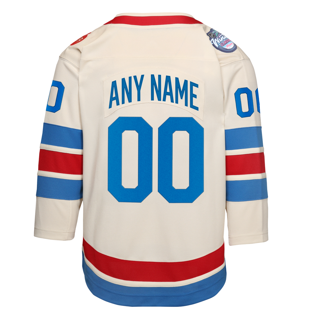 New York Rangers Outerstuff Youth 2026 NHL Winter Classic Premier Custom Jersey - White