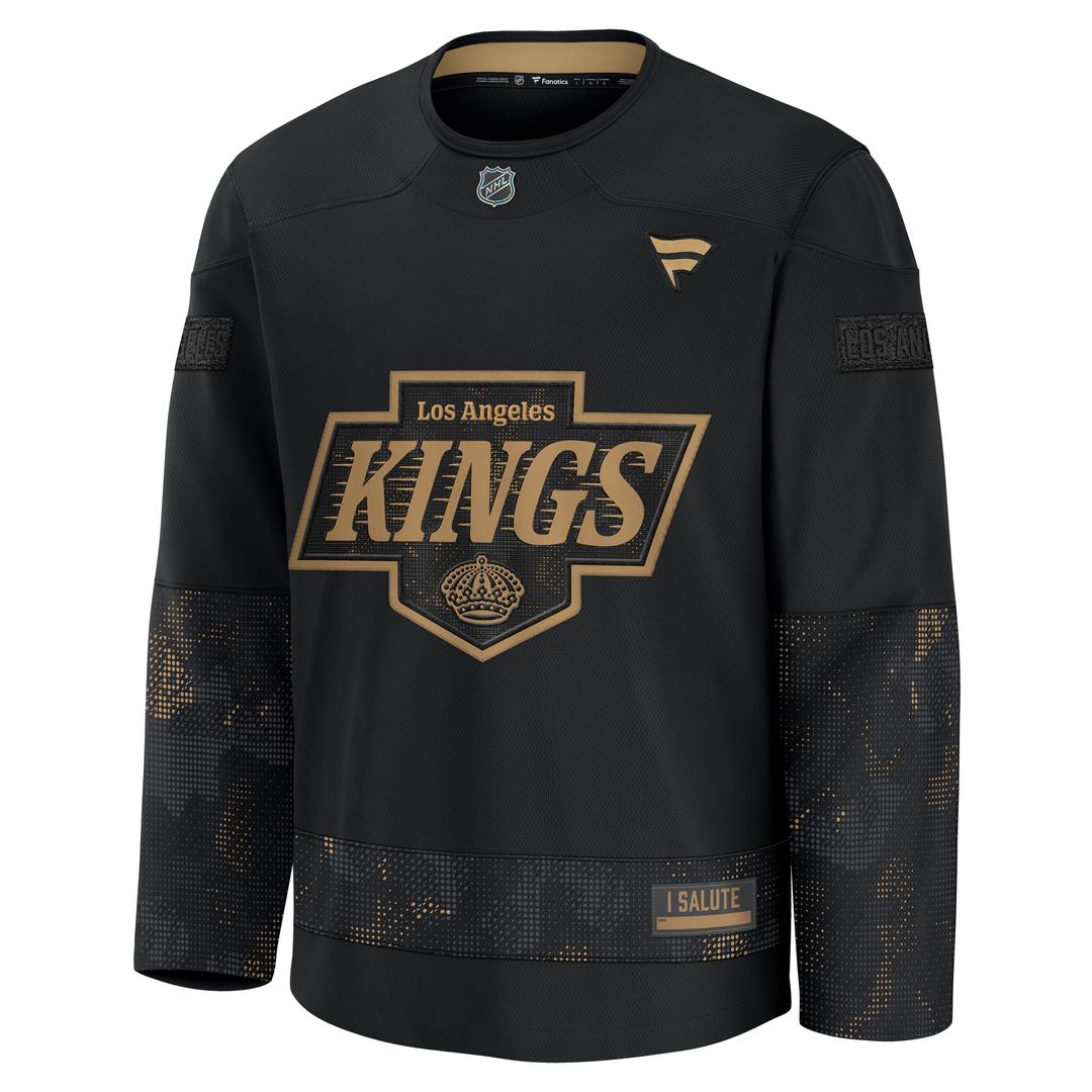 Los Angeles Kings Fanatics 2024 Military Appreciation Practice Jersey - Black