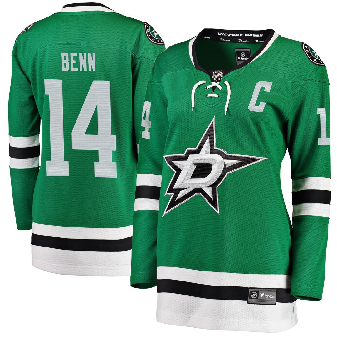 Jamie Benn Dallas Stars Fanatics Women's Home Breakaway Jersey - Green