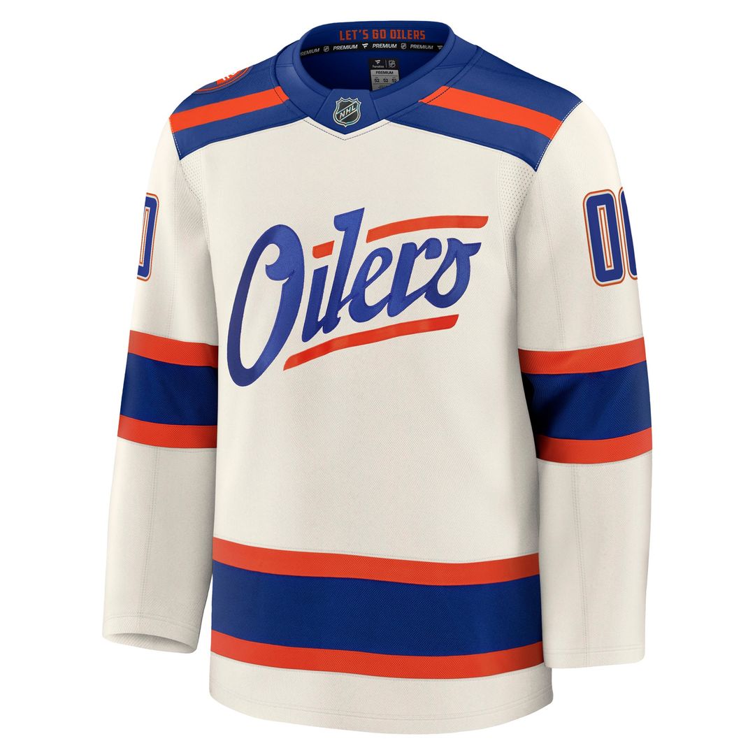 Edmonton Oilers Fanatics Away Premium Custom Jersey - White