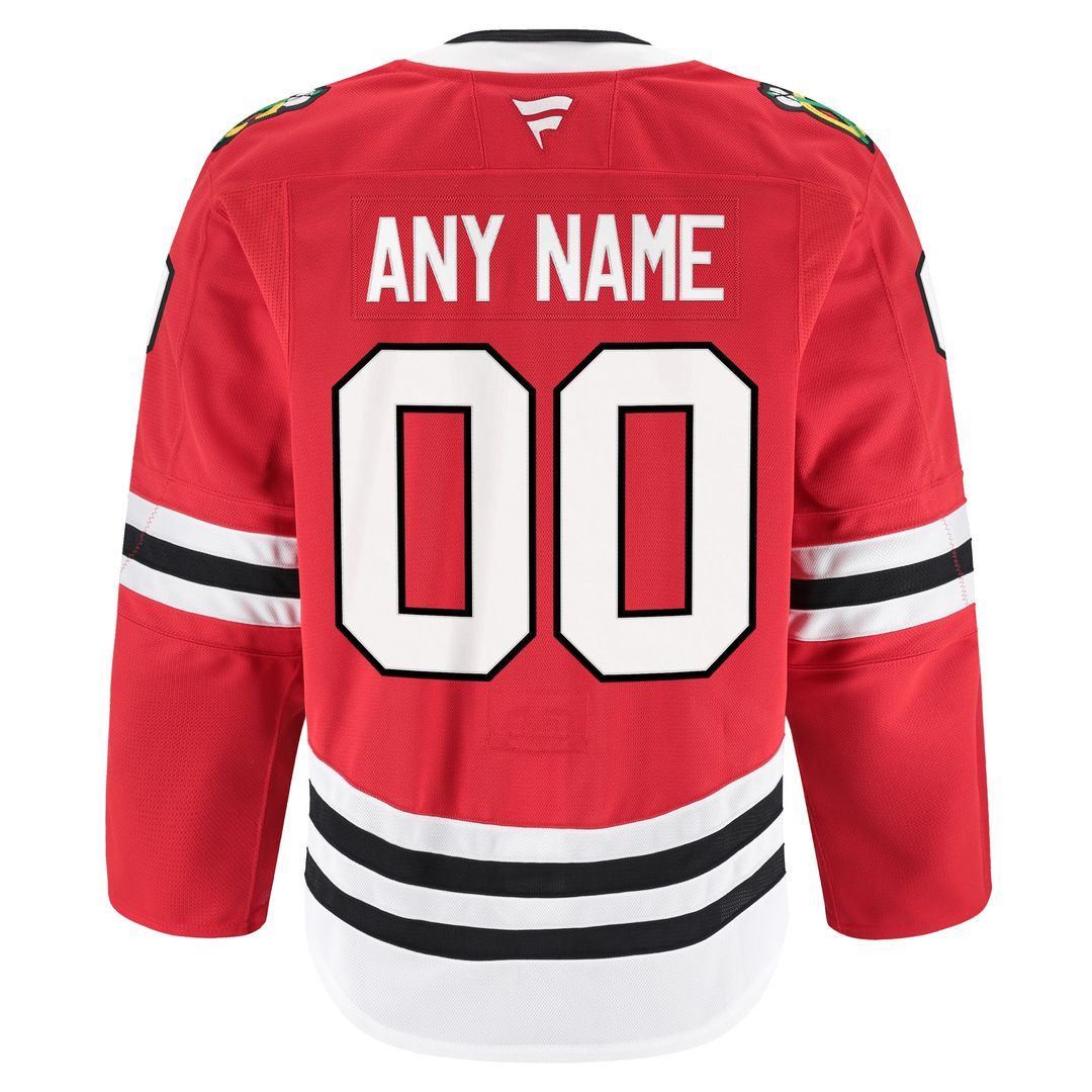 Chicago Blackhawks Fanatics Home Authentic Pro Custom Jersey - Red