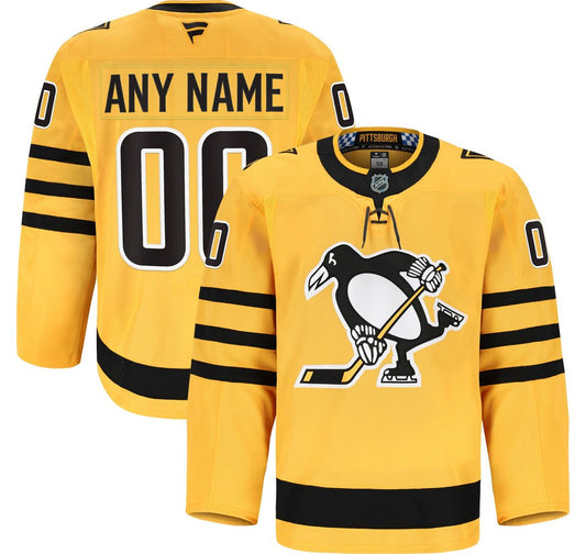 Pittsburgh Penguins Fanatics Alternate Authentic Pro Custom Jersey - Gold