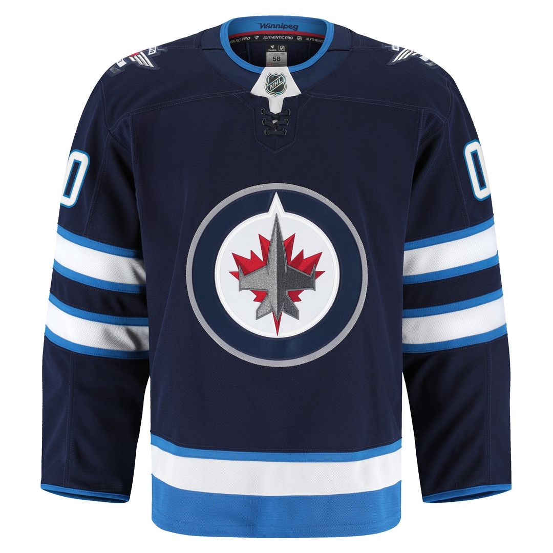 Winnipeg Jets Fanatics Home Authentic Pro Custom Jersey - Navy