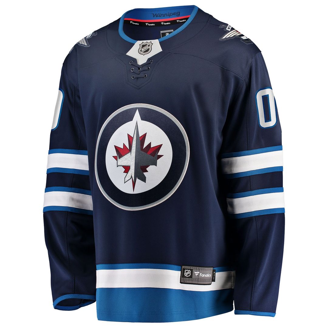 Winnipeg Jets Fanatics Home Breakaway Custom Jersey - Blue