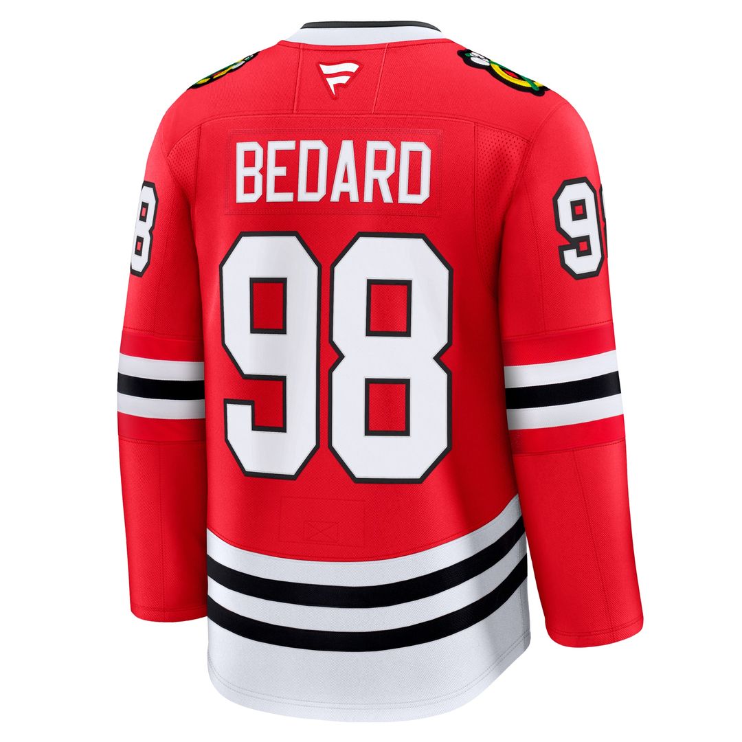 Connor Bedard Chicago Blackhawks Fanatics Away Premium Jersey - White
