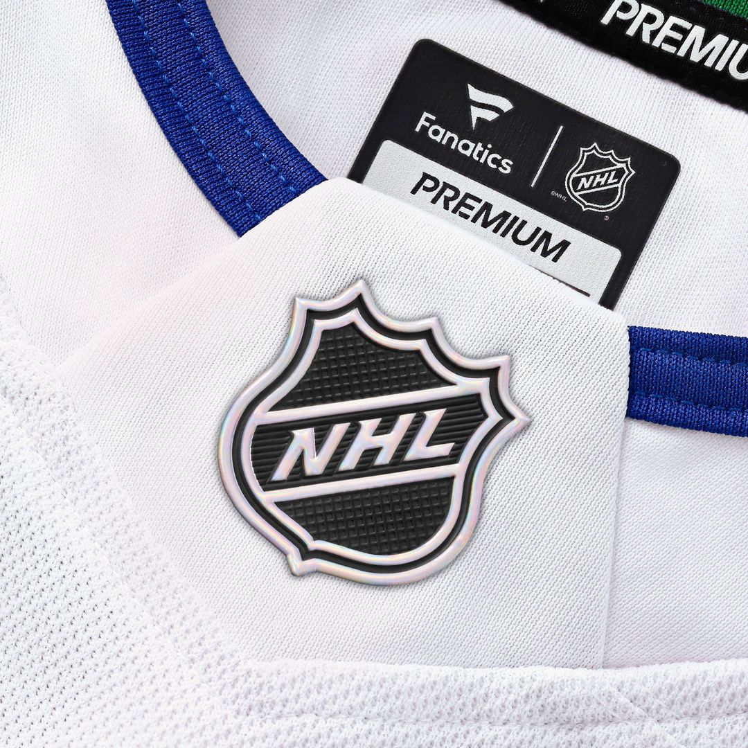 Vancouver Canucks Fanatics Away Premium Custom Jersey - White
