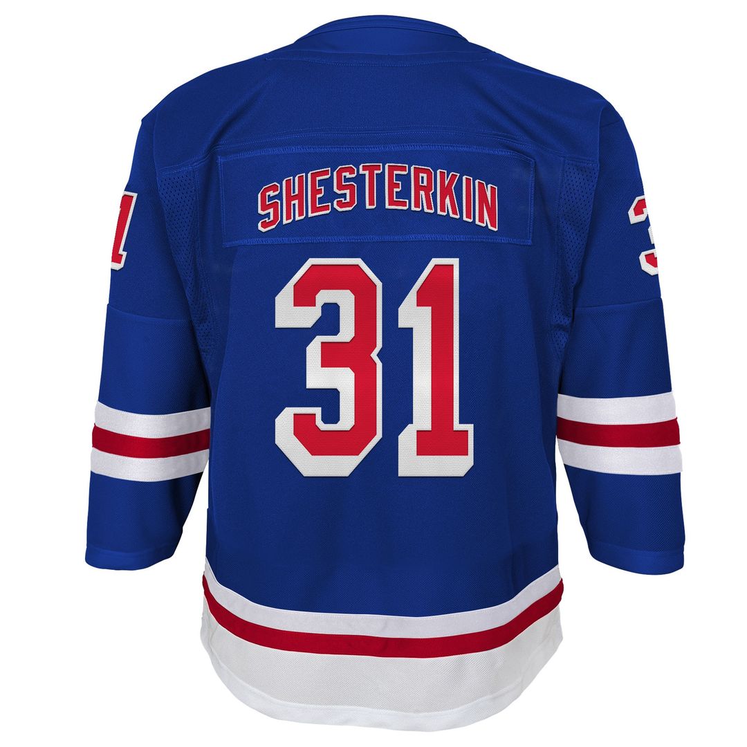 Igor Shesterkin New York Rangers Youth Home Premier Player Jersey - Blue