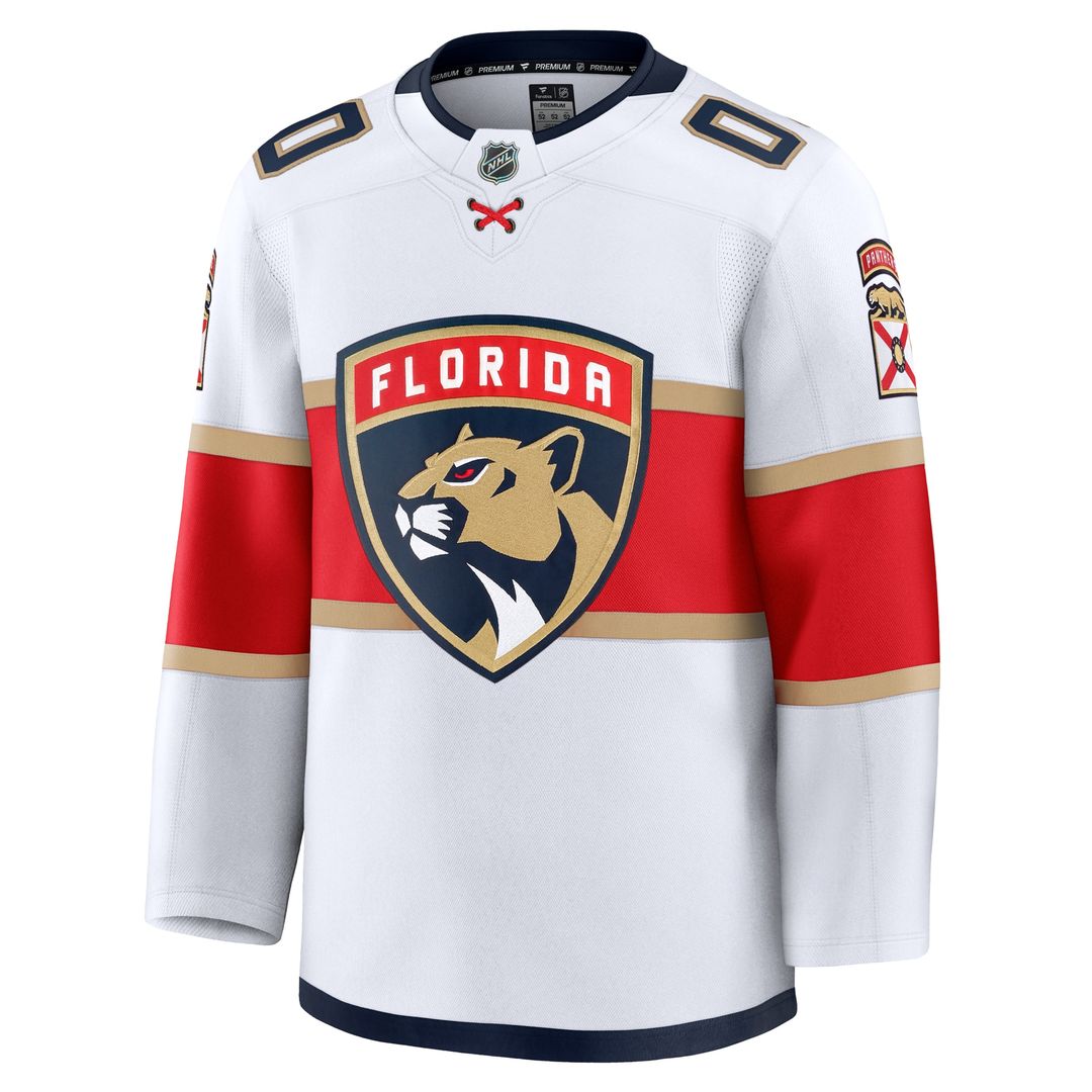 Florida Panthers Fanatics Away Premium Custom Jersey - White