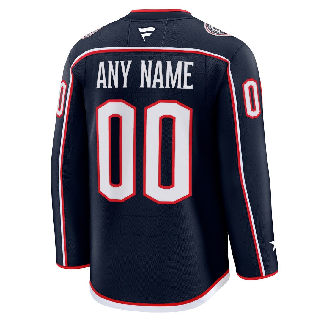 Columbus Blue Jackets Fanatics Home Premium Custom Jersey - Navy