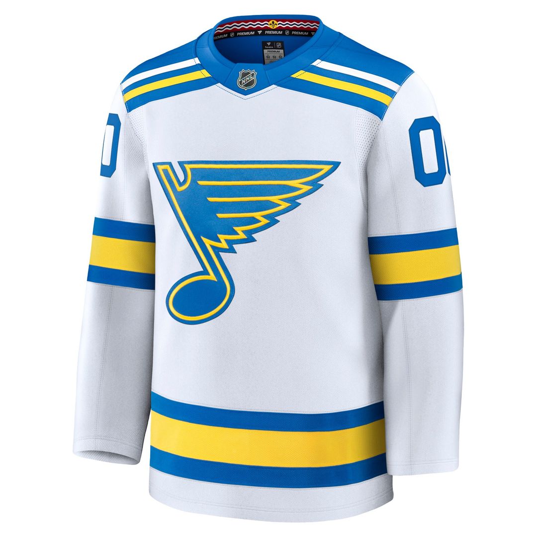 St. Louis Blues Fanatics Away Premium Custom Jersey - White